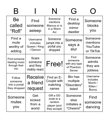 GG Bingo Card! Bingo Card