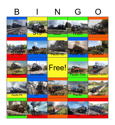 Steam Engines that I would like to record after John will say "I'm not happy Max and Emmy not happy" one day Bingo Card