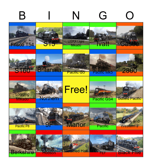Steam Engines that I would like to record after John will say "I'm not happy Max and Emmy not happy" one day Bingo Card