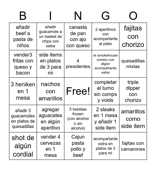 Bingo Card
