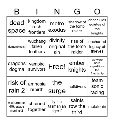clean up bingo 2 Bingo Card
