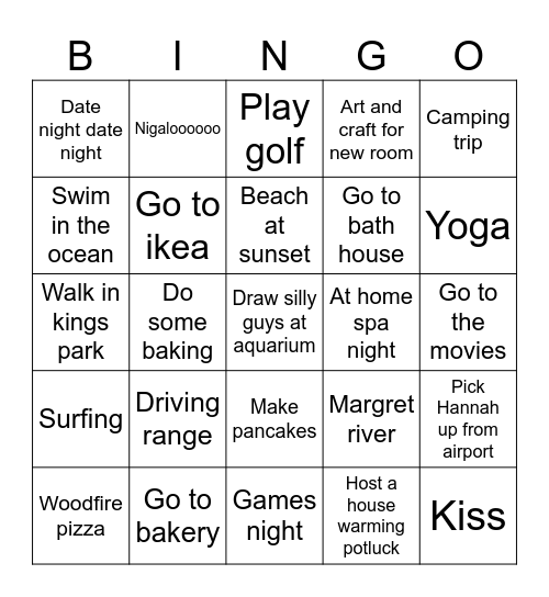 Hanzo and Maxi bingo Card