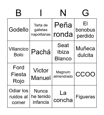 BINGO ARACELI 70 CUMPLEAÑOS Bingo Card