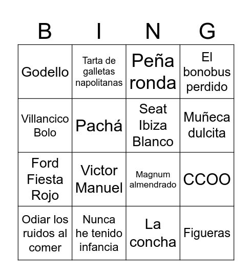 BINGO ARACELI 70 CUMPLEAÑOS Bingo Card