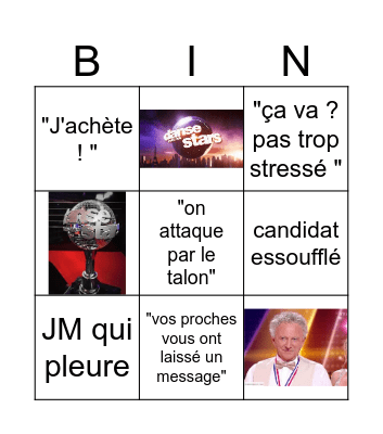 DALS new season Bingo Card