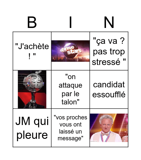 DALS new season Bingo Card