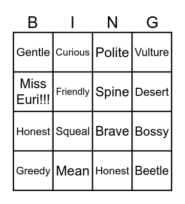 Perry Puh-Bingo! Bingo Card