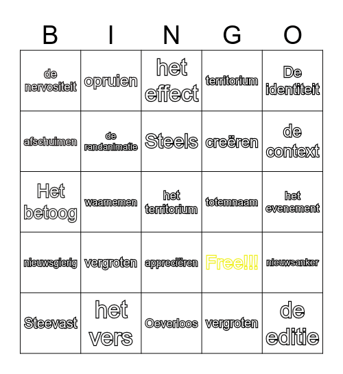 B-B-B-Bingo Card