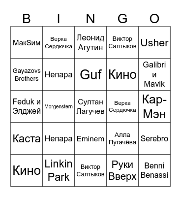 ANTON BINGO Card