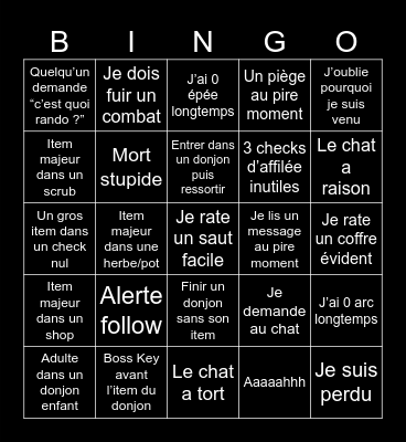 Zelda oot randomizer Dessgui Bingo Card