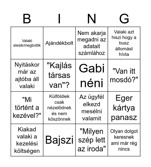 Tourinform Bingo Card