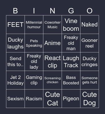 IG BINGO REELS Bingo Card