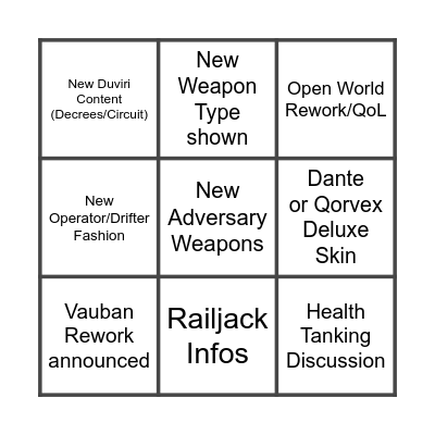 DEVSTREAM #192 Bingo Card