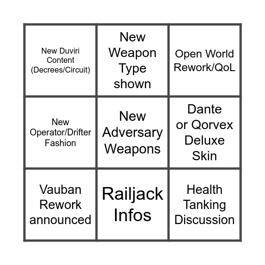 DEVSTREAM #192 Bingo Card