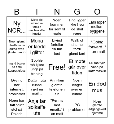 CIRiS Bingo Card
