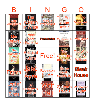 Greatest Reads Bingo Card