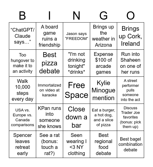 P O D I A Bingo Card
