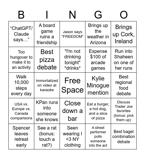 P O D I A Bingo Card