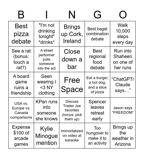 P O D I A Bingo Card