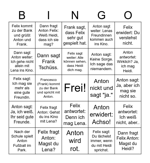 NKNK Kapitel 5 Bingo Card