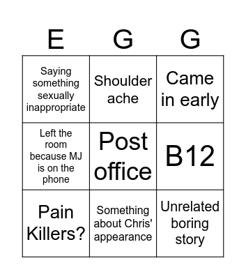 Baldy Bingo Card