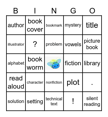 "Light Up the Night with Reading" Bingo Card