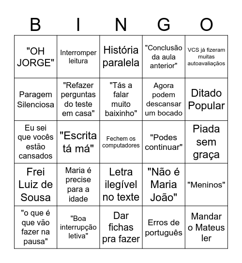 Helena Ferreira Bingo Card
