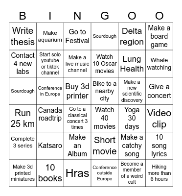 2026!DL Bingo Card