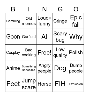 Unusual memes Bingo Card