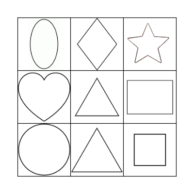 Shapes Bingo Card