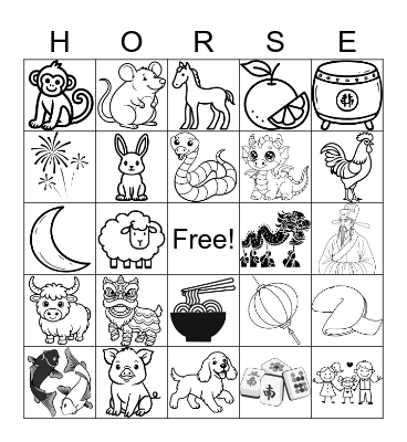 Chinese New Year Bingo Card