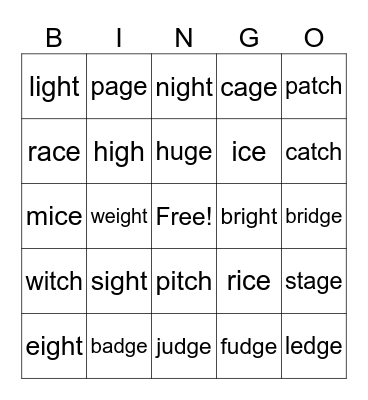 3rd Grade Fabulous Four Bingo Card