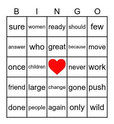 Winter Extension 6-22 Bingo Card