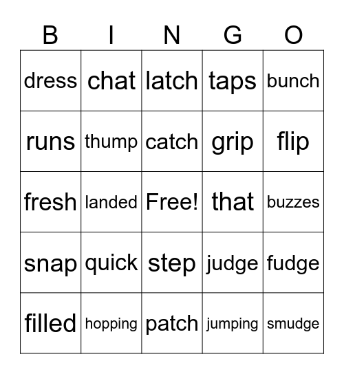 SIPPS Extension sounds Bingo Card