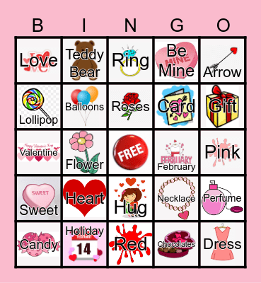 Valentine's Day Bingo Card