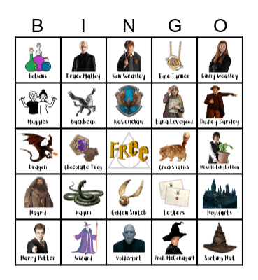 Harry Potter Bingo Card