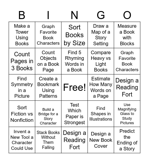 Festival of Books Bingo Card