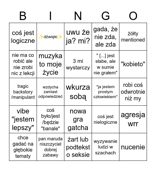 asdawrq Bingo Card