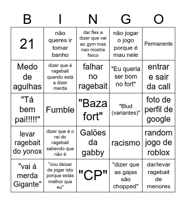 Safa Rilva Bingo Card