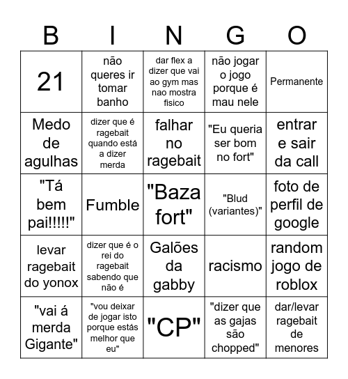 Safa Rilva Bingo Card