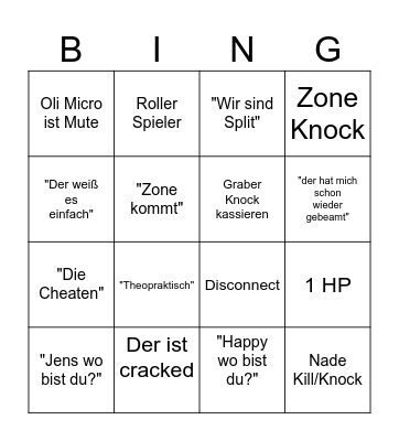 Apex Bingo Card