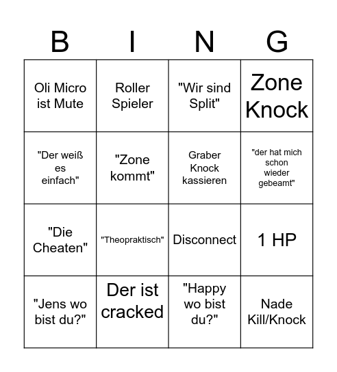 Apex Bingo Card