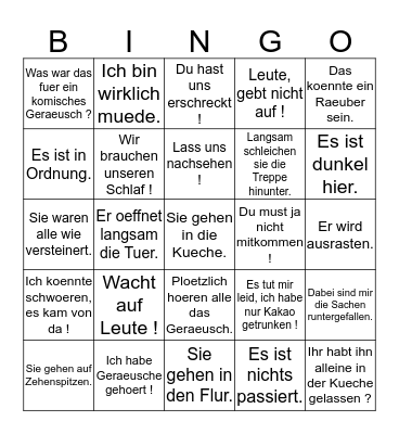 Foster Home Bingo Card