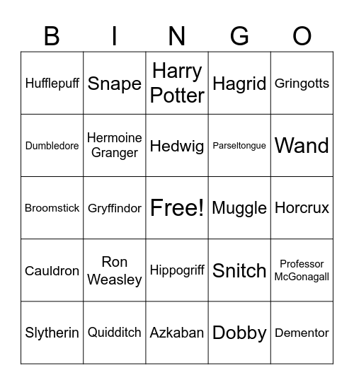 BINGO! Bingo Card
