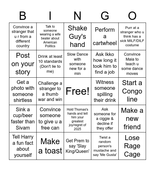 Bingo Card