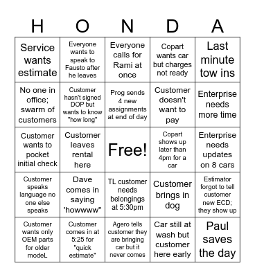 Bingo Card