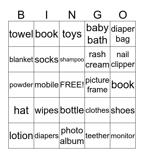 Tiffany's Baby Shower Bingo! Bingo Card