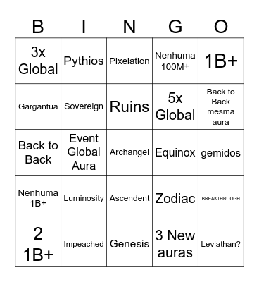 Bala pops!!! Bingo Card