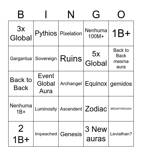 Bala pops!!! Bingo Card