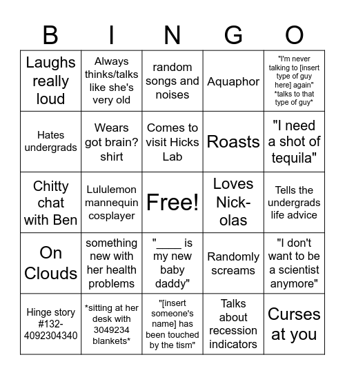 Onwodi Bingo Card